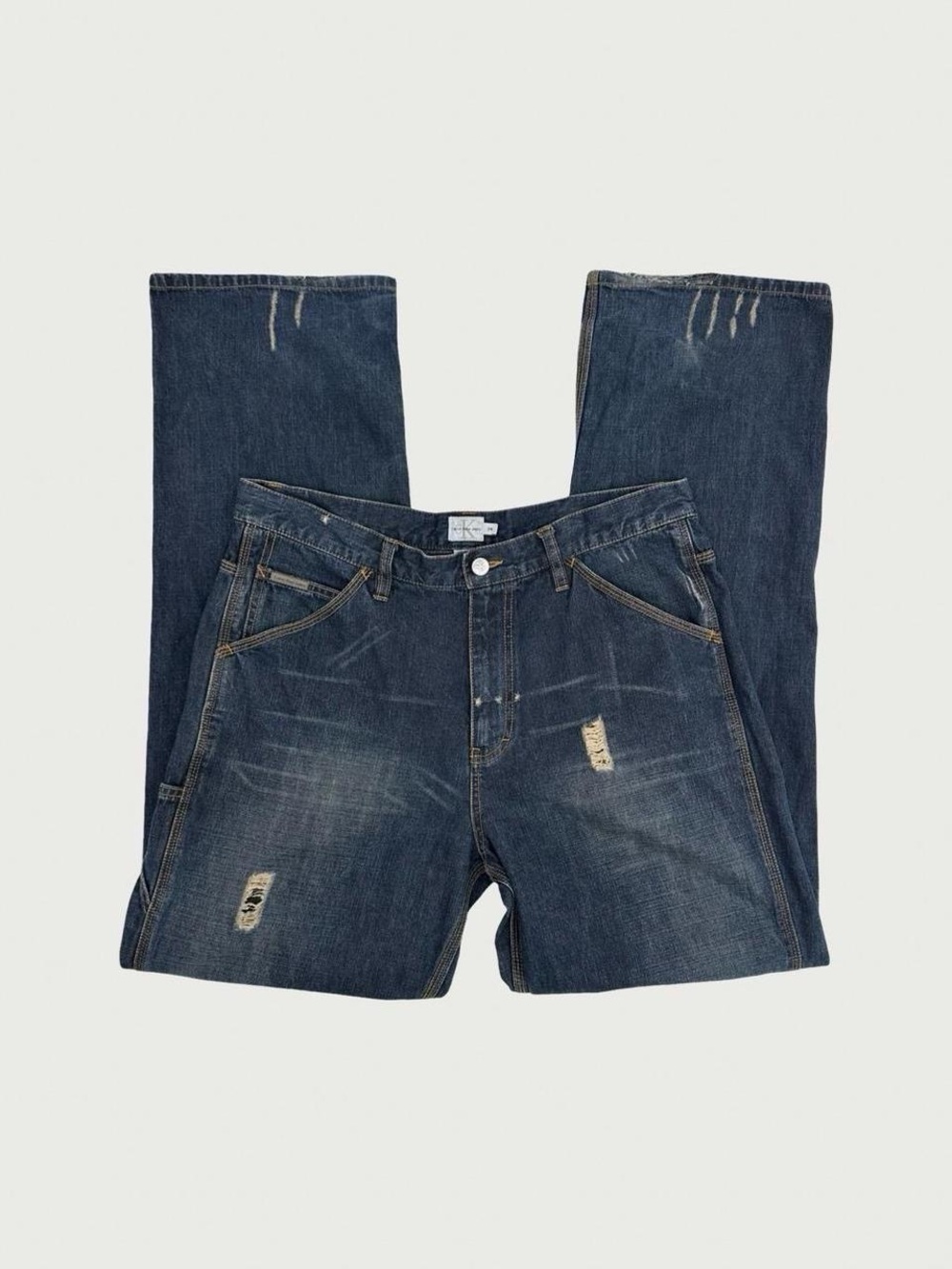 Calvin Klein Baggy Tinted Distressed Carpenter Jeans